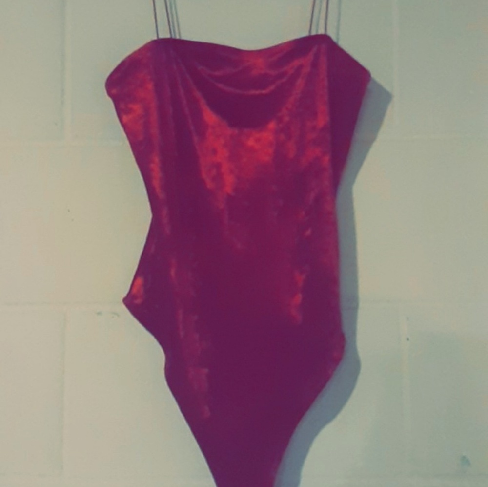 red velvet bodysuit